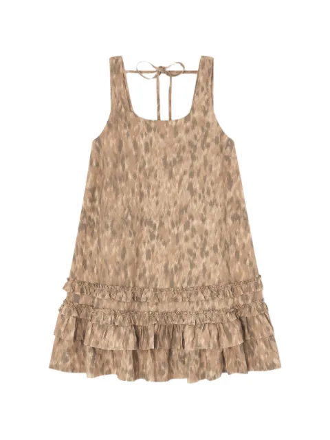 GANNI dress in printed cotton Neutrals A1030480