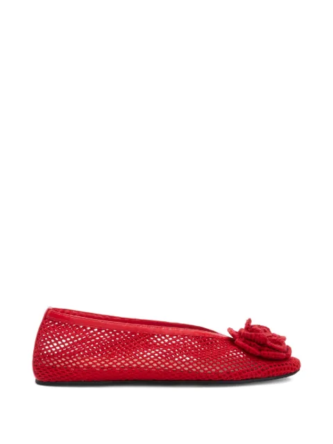 GANNI Jenny ballerinas mesh Red B1020177