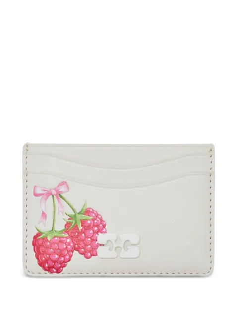 GANNI Bou card holder in white Neutrals B3010257