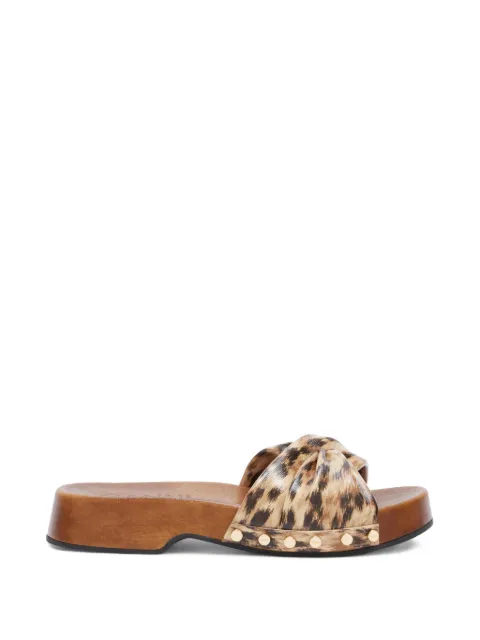 GANNI Tia Fairy clogs in print Neutrals B1020174