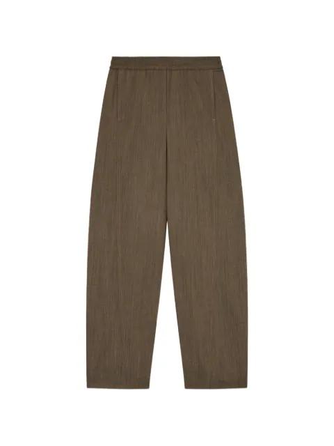 GANNI pants in brown wool melange Brown A1080152