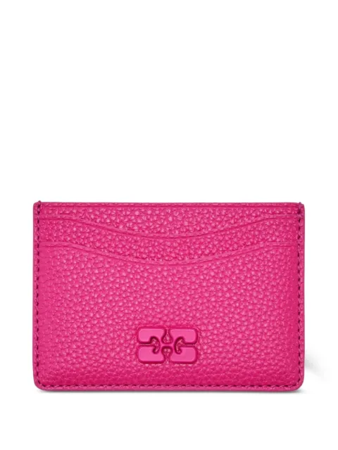 GANNI embossed cardholder Pink B3010242