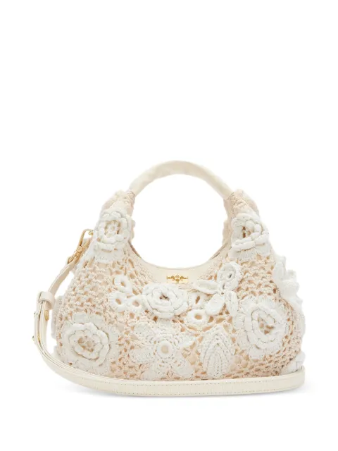 GANNI mini shoulder bag in white crochet Neutrals B2070131