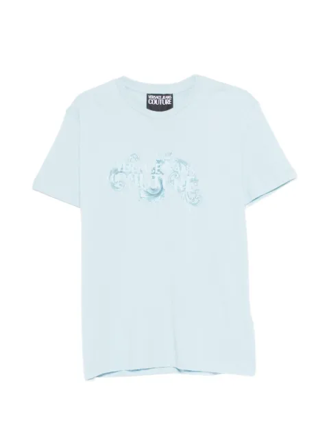 Versace Jeans Couture print-detail T-shirt Blue 80GAHE02CJ00E