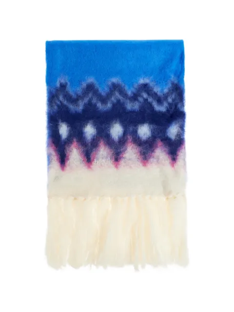ISABEL MARANT Amanie-ga wool scarf Blue EC135MFAD1D01A