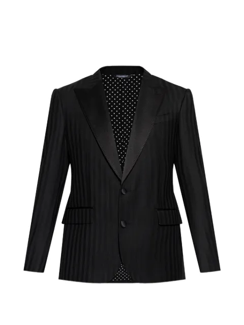 Dolce & Gabbana striped peak-lapel blazer Black G2TV4TFR226