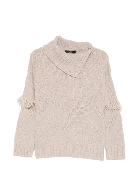 Max Mara Mastro fringed sweater Neutrals 2525366172600