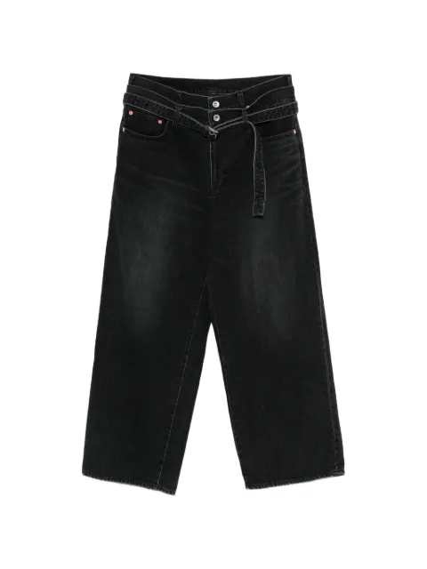sacai belted denim Black 2603931M