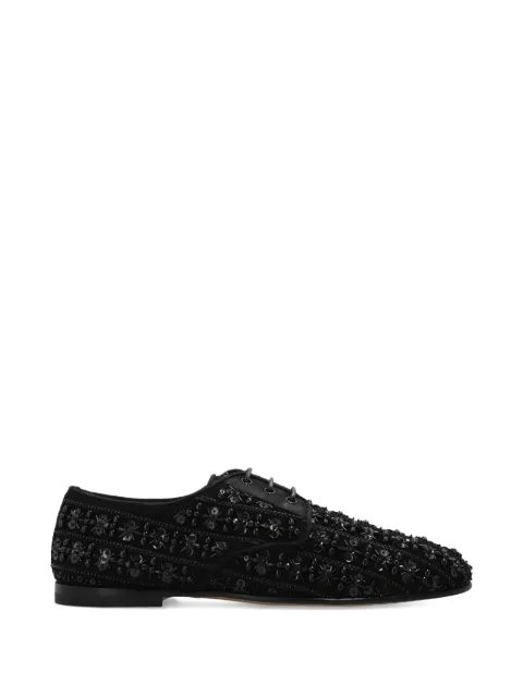 Dolce & Gabbana embellished lace-up derby shoes Black A10902A0188