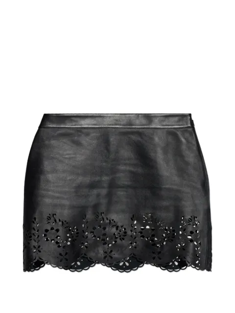 ISABEL MARANT floral laser-cut skirt Black JU0468FAD1B03I