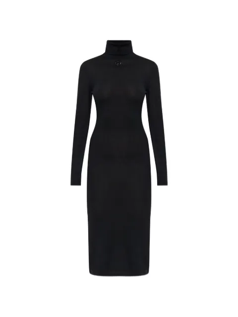 Diesel M-Alinesa logo-detail turtleneck midi dress Black A208460DCCH