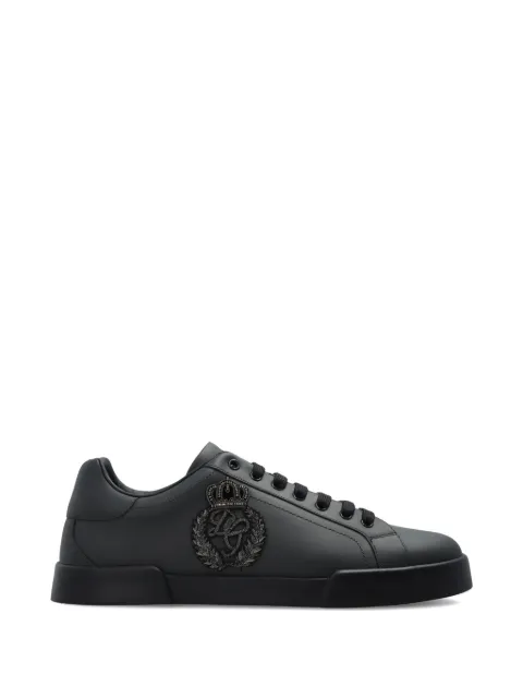 Dolce & Gabbana Portofino light strobel calfskin sneakers Black CS2330A0141