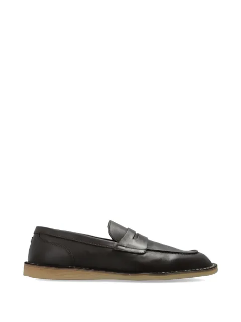 Dolce & Gabbana logo-detail leather penny loafers Brown A50740A6A89
