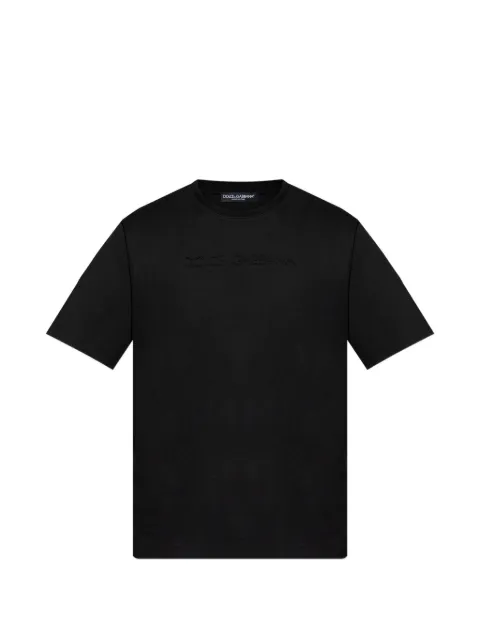 Dolce & Gabbana embossed T-shirt Black G8PN9ZHU7H8