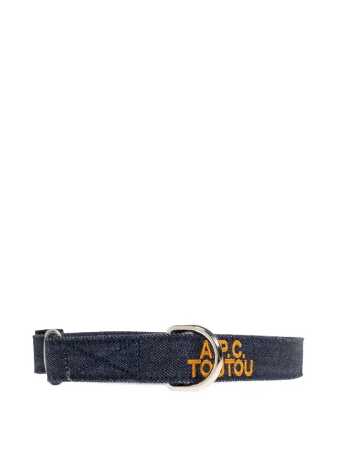 A.P.C. buckle-fastening cotton dog collar Blue COHIZM66086