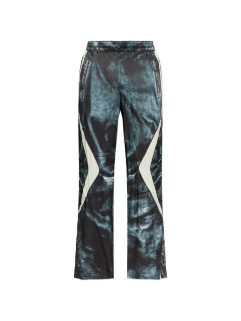 Diesel Biker-trompe l'oeil satin track pants Blue A210390BMCZ
