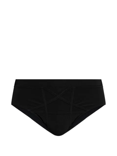 Rick Owens pentagram swim trunk Black RU01F2011NS