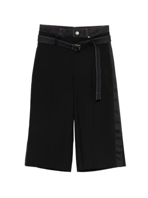 sacai belt-detail shorts Black 2608290