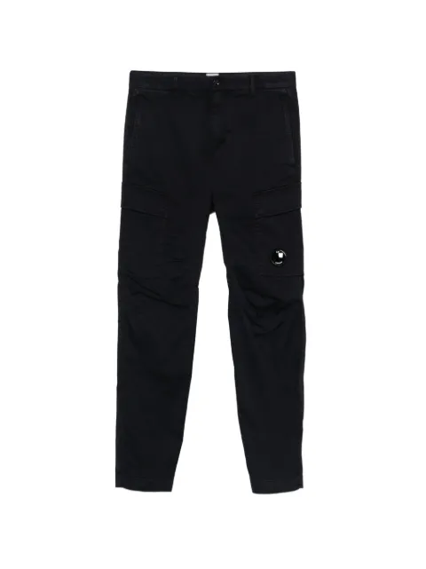 C.P. Company logo patch cargo trousers Black 20CMPA134A005694G888