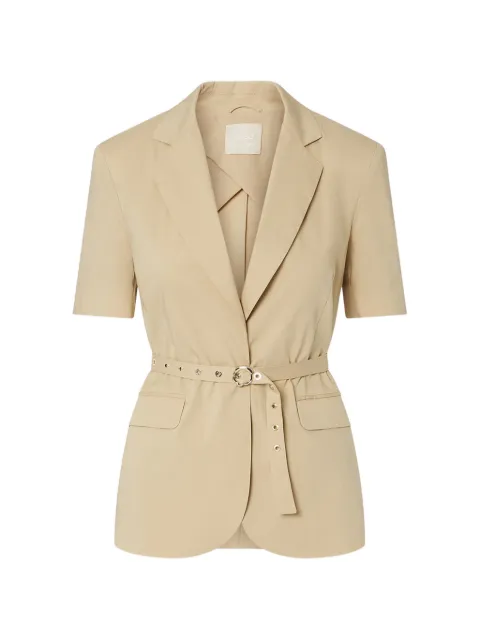 LIU JO belted short-sleeve jacket Neutrals CA6279T297AP9574