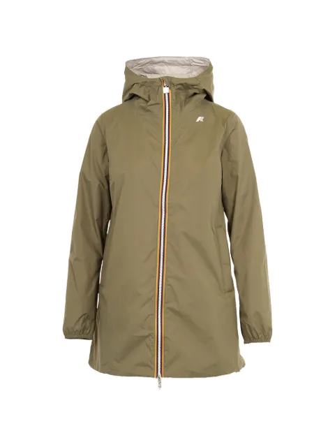 K-Way zip-up hooded coat Green K7123MWAZU