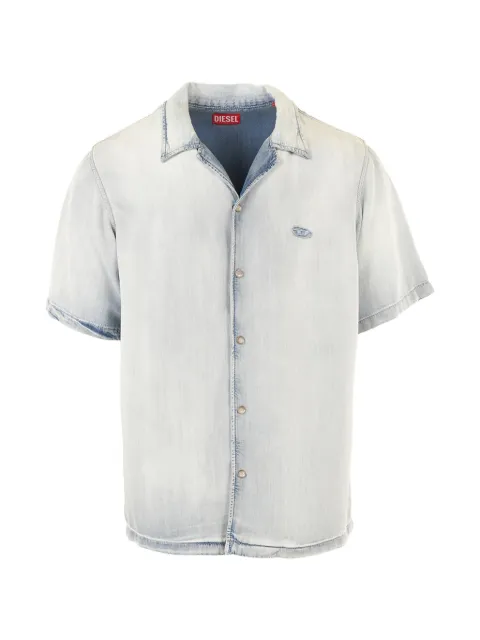 Diesel buttoned logo shirt Blue A23857068WF