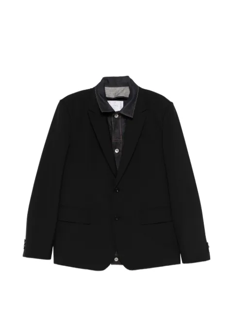 sacai collared jacket Black 2603897M