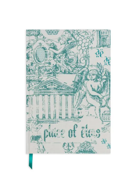PLACE OF ËLMS textured-crest hardcover notebook Green PELSTA045
