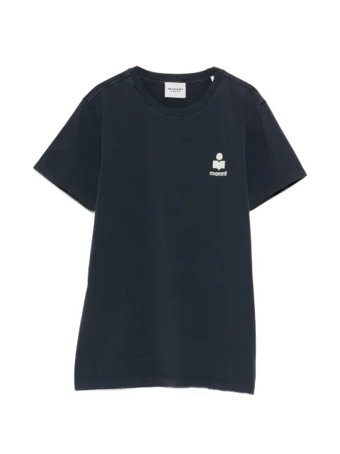 MARANT ÉTOILE Aby logo-embroidered T-shirt Blue TS0070FAA1N98EMIEC