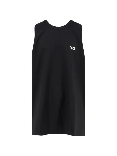 Y-3 logo-print tank top Black KS7638