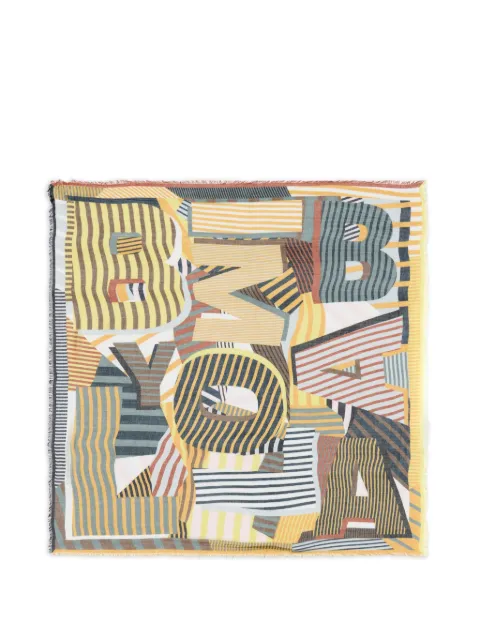 BIMBA Y LOLA striped-print scarf Yellow 261BACH1410120
