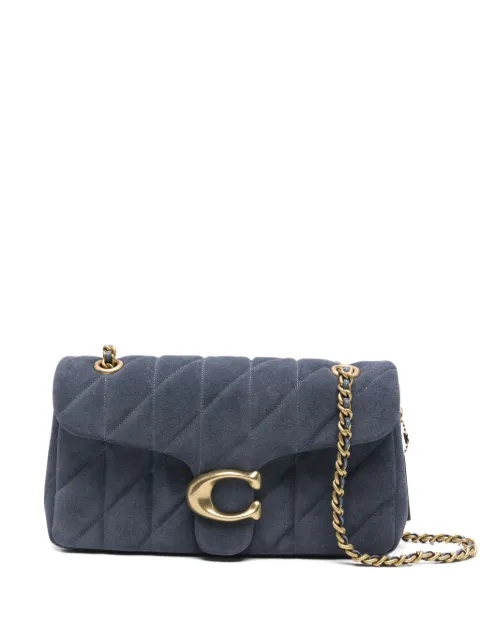 Coach quilted c shoulder bag Blue CW620
