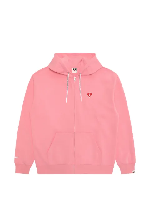 AAPE BY *A BATHING APE® heart-motif zip-up hoodie Pink ASWD346XXQ