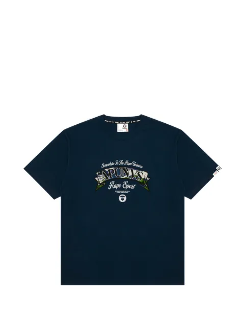 AAPE BY *A BATHING APE® graphic-print T-shirt Blue ATE1860XXQ
