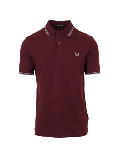 Fred Perry logo-detail polo shirt Red FPM3600P5708B
