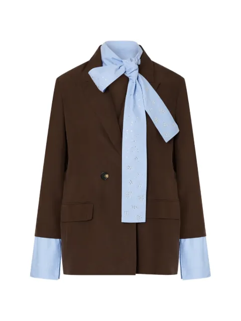 LIU JO blazer with bejewelled scarf Brown WA6436T481891109