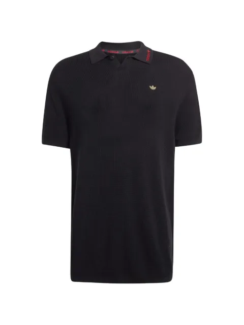 adidas logo-plaque polo shirt Black KF6902