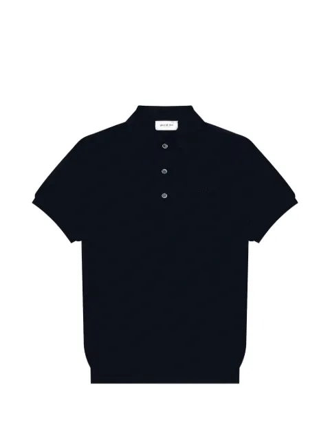 PLACE OF ËLMS Amalfi short-sleeve embroidered polo shirt Blue PELSWE005