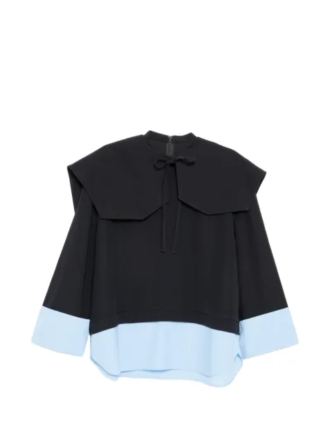 Enföld double-cuff blouse Black 300JS4301041