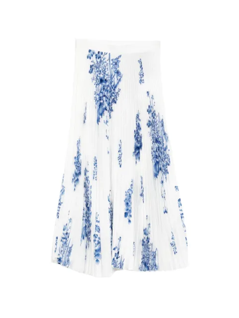 Enföld floral pleated skirt White 300JS1311181