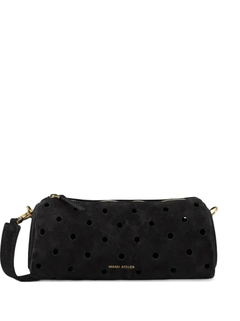 Manu Atelier mini Cylinder perforated shoulder bag Black 2026115