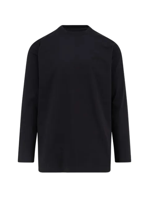 Y-3 logo-print long-sleeved T-shirt Black KQ9778