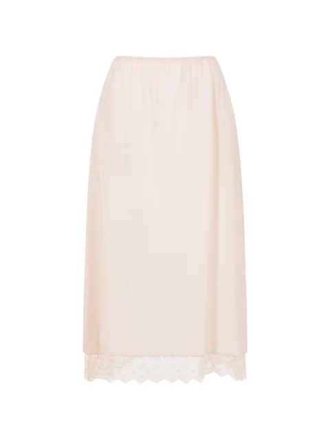 Simone Rocha lace-trim midi skirt Neutrals 31830514