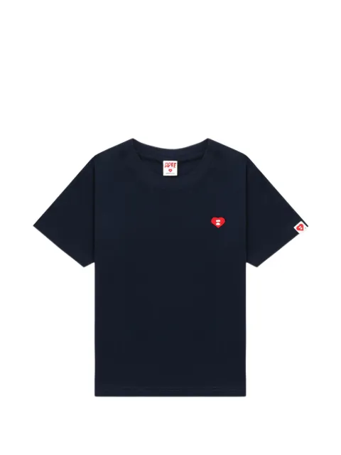 A BATHING APE® heart-appliqué T-shirt Blue 00CCSL702312L