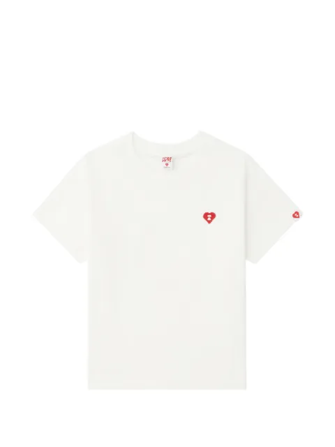 A BATHING APE® heart-embroidered T-shirt White 00CCSL702312L