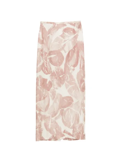 Alysi pront-detail midi skirt Pink 116014P6031CP