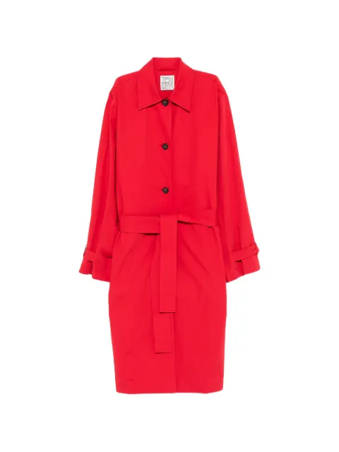 TOTEME belted button-fastening coat Red 261WRO0307FB0490344
