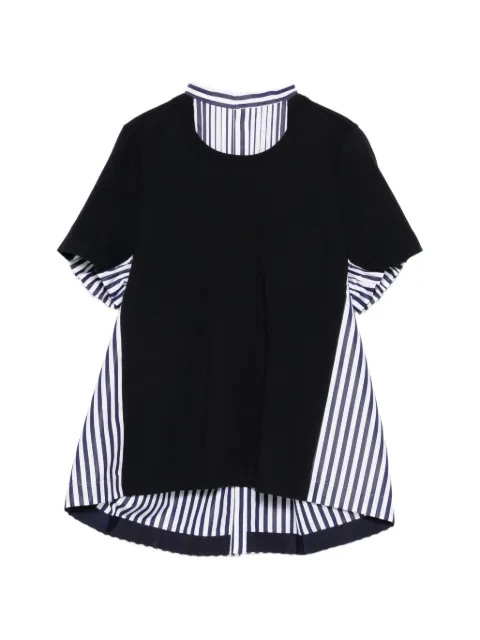sacai stripe pocket T-shirt Blue SCW351