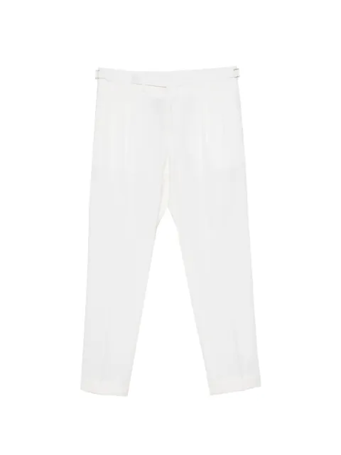 Briglia 1949 pleated side-adjuster trousers White QUARTIERIS300108