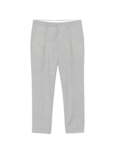 Briglia 1949 pleated crosshatch-texture trousers Grey TIBERIOS30010800040